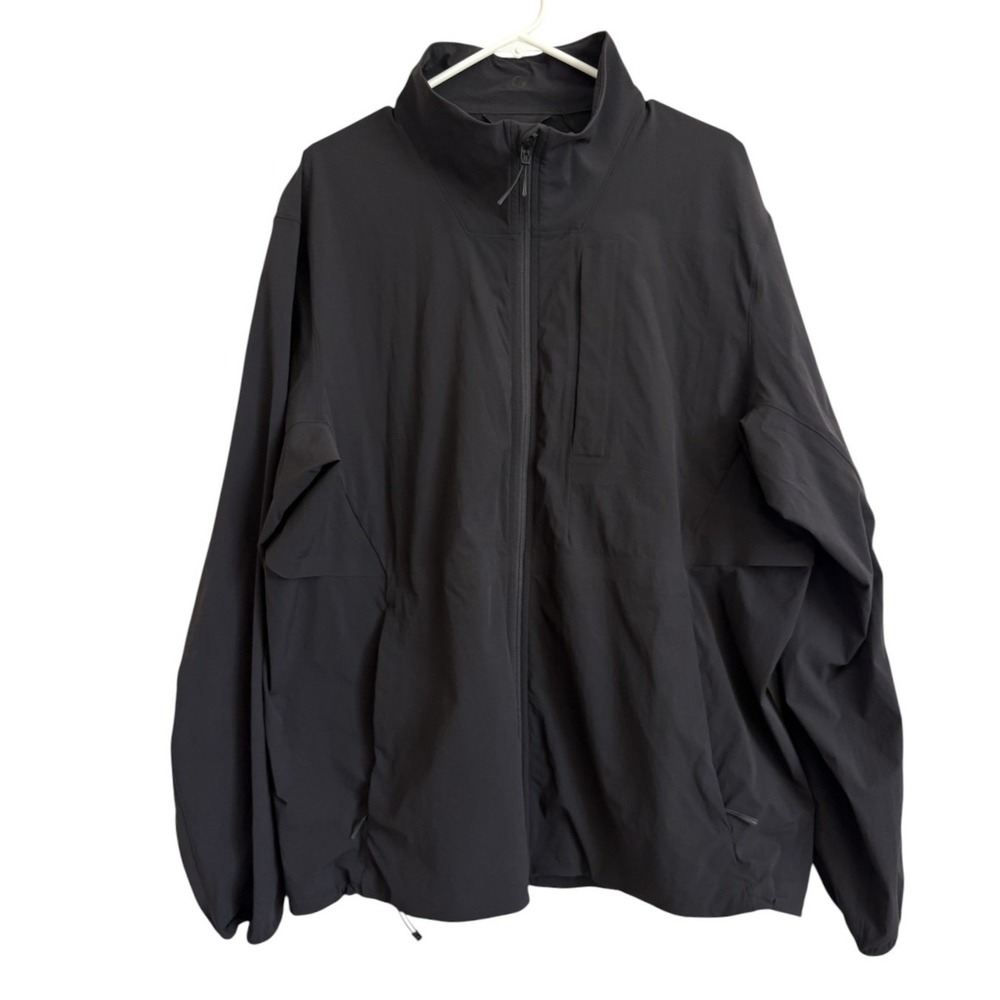 Lululemon Mens Sojourn Windbreaker Size XXL Black Full Zip Jacket